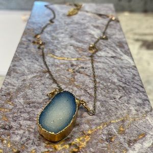 🩵 💙 Robyn Rhodes - Druzy blue gemstone necklace